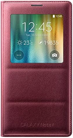 Genuine Original Samsung S-View Flip Cover Case for Galaxy N910 Note 4 (Plum)