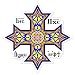 Coptic Cross Christian Egypt car bumper sticker decal 4" x 4"