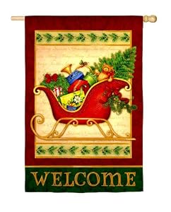 Garden Flag Holiday Sleigh