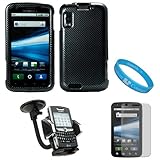 Carbon Fiber 2 Piece Protective Rubberized Crystal Hard Case for AT&T Wirel ....