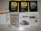 2003 Toyota COROLLA MATRIX Service Repair Shop Manual SET FACTORY OEM BOOKS 03 (2 volume set, wiring diagrams manual, new car features manual,automatic transaxle manual,product knowledge books. The service manual volume 1 covers preparations/diagnostics/sp