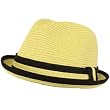 Summer Upturn Fedora Trilby Gangster Hat Natural Medium Large