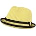 Summer Upturn Fedora Trilby Gangster Hat Natural Medium Large
