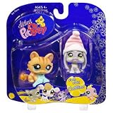 Littlest Pet Shop - Pet Pairs - 2Pack - Cuddliest - lila Hase # 648 & Tiger Katze # 649 - OVP