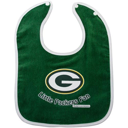 Green Bay Packers 2-Tone Snap Baby Bib