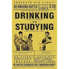 Drinking vs. Studying Poster - Poster Gro�format