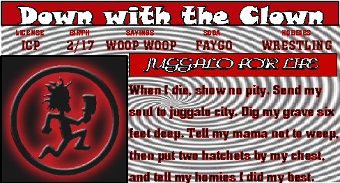 Juggalo - Insane Clown Posse - Collector Card