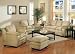 Microfiber Sofa Set - 4 Piece in Beige Microfiber - Coaster