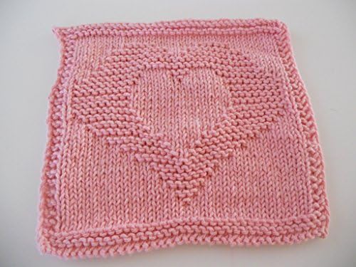 Country pink heart dish cloth wash cloth