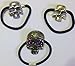 Cuhair(tm) 3pcs Metal Girl Women Elastic Force Ponytail Holders Hair Ties Rope Bands Rubber Scrunchie Accessories