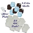 Organic Bamboo Softbums Cloth Diaper 24 Pack Includes 8 Echo Diaper Shells with Slide2Size