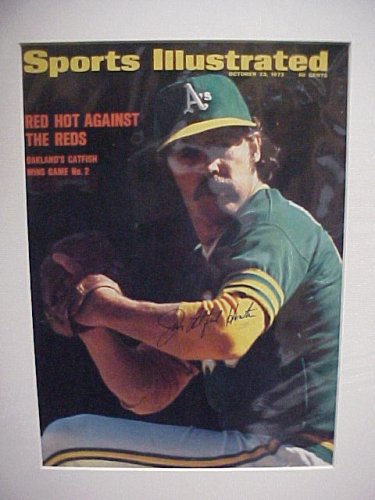 Jim Catfish Hunter Autographed Signed October 23 1972 Sports Illustrated Magazine Professionally Matted Cover 11 X 14 Size Ready To Frame
