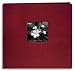Pioneer 12 Inch by 12 Inch Postbound Silk Fabric Frame Front Memory Book, Cranberry