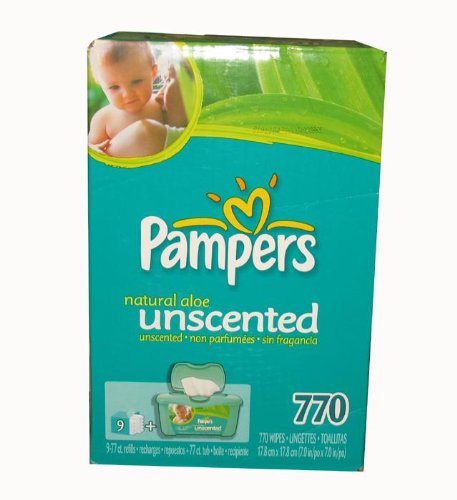 Childrens Toyshop  Health & Personal Care : Pampers Baby Wipes Refills, Natural Aloe, Unscented, 770 Wipes