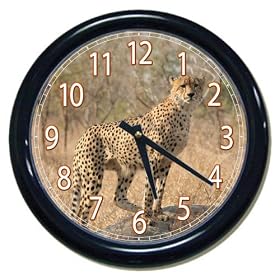 Cheetah Themed Wall Clock