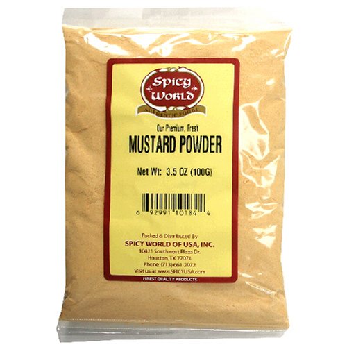 Spicy World Mustard Powder, 3.5-Ounce Bags (Pack of 6)