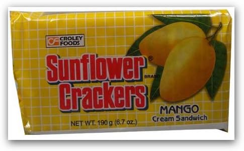 Crodley Foods - Sunflower Crackers - Mango Cream Sandwich - 4 x 6.7 oz / 190 g - Product of the Philippines