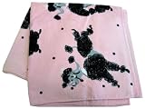 Poodle Dog Thin Cotton Terry Beach Pink Towel