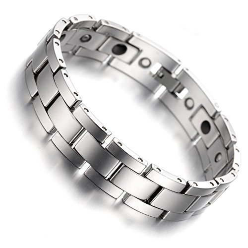 Kstyle Jewelry Tungsten Magnetic Hematite Mens Bracelet silver 8
