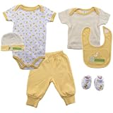 Luvable Friends 7-Piece Layette Tote Set, 0-6 Months, Yellow