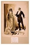 Historic Theater Poster (S), Man in tuxedo questioning woman in cloak/gloves