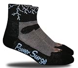 RHINO SOCKS SS series, Power Surge, black/grey, anklet sports cycling biking hiking running socks