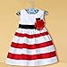 Wexinbuy Kid Girl Wide Stripe Sleeveless Flower High Waist Beach Dress 2-3T