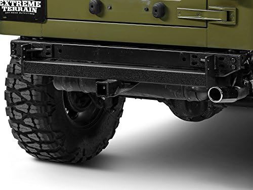 Diginex Red Rock 4x4 Hitch in Textured Black with Extra Towing Capacity Fits Jeep Wrangler YJ/TJ 1987-2006