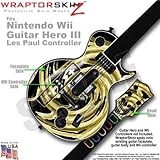 Alecias Swirl 02 Yellow Skin by WraptorSkinz TM fits Nintendo Wii Guitar He ....