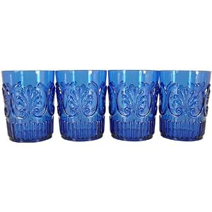 Set of 4 Le Cadeaux Break Resistant Drinkware Tumblers or Water Glasses