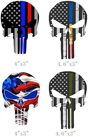 4 different Style US Flag Punisher Skull Decal/Vinyl Stickers
