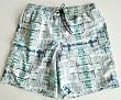 Big and Tall Mens Swim Trunks with Adjustable Elastic Drawstring Waist and Board Short Style Front, 2 Inseam Slit Pockets and Side Cargo Pocket. Mesh Lined. Teal Plaid Print in Sizes XL - 4XL