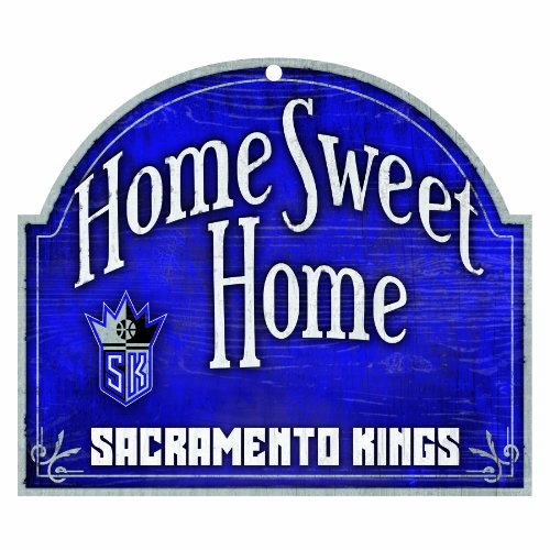 NBA Sacramento Kings 11-by-9 Wood Home Sweet Home Sign