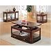 Dark Cherry Sofa Table with Storage Drawer