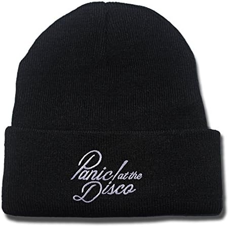 QIANGWEI Panic At The Disco Band Logo Beanie Fashion Unisex Embroidery Beanies Skullies Knitted Hats Skull Caps
