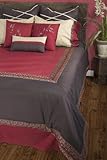 Rizzy Home BT-626CK Crimson 10-Piece Comforter Set, California King