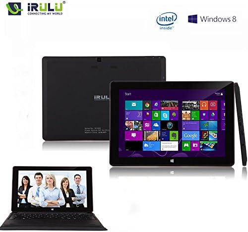 IRULU W1000 Window 8.1 OS Tablet, 10.1 inch 1280*800 HD IPS Touch Screen with Detachable Keyboard as Laptop, Intel Baytrail-T CPU 1.73GHz Quad Core Tablet, Free Office 365, Free 1 TB Skydrive & Free 1H Skype Call/Month, 2GB RAM 32GB Storage, HDMI, Bluetooth 4.0