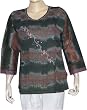 Cotton Shirts Womens Long Sleeve Top Blouse Block Print Hand Embroidery Size XL (tsht059)