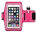 iXCC Racer Series Dual Arm-Size Slots Sporty Gym Armband for iPhone 6splus, 6plus,6s,6,5s, 5,5c and iPod, MP3 Player - Pink