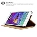 Note 4 Case, Note 4 Wallet Case, caseen® Ottimo Leather Slim Folio (Brown) w/Stand Flip Cover Folio for Samsung Galaxy Note 4
