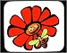 Decorated Mouse Pad with honeybee, pollen, flower