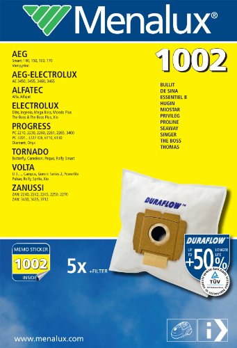 Menalux 1002 / 5 Staubbeutel / Duraflow / AEG / Privileg / Progress