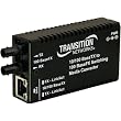Transition Networks Stand-alone Mini 10/100 Bridging Media Converter RJ45 / ST Multi-Mode M/E-PSW-FX-01-NA