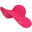 Light Vented Sun Beach Hat Floppy Soft 5" Brim Fuchsia Pink