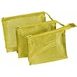Kingsley Gold Mesh Travel/Cosmetic Bag Set (3 Piece)