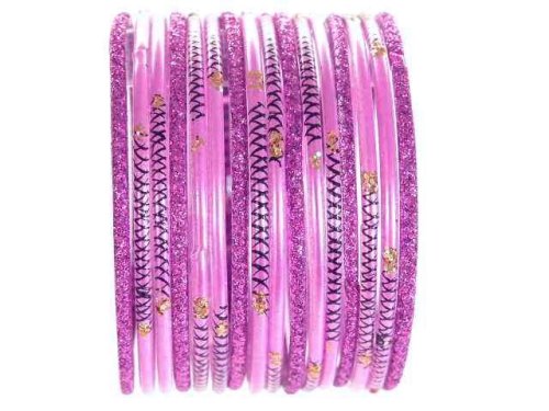 Click here to buy Beachcombers! Ethnic Glass Indian Wedding Bridal Bollywood Bangles Belly Dance Bracelets Set Purple.