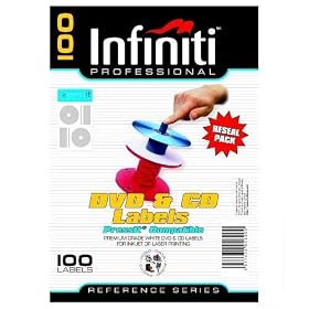Infiniti A4 Blank White CD Label (100)