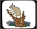 Decorated Mouse Pad with lemur, opossum, stump, animal
