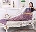 DDMY Mermaid Tail Blanket for Kids Teens Adult Handmade Wave Mermaid Blankets Crochet Knitting Blanket Seasons Warm Soft Living Room Sleeping Bag Best Birthday (A-Light Purple-Adult)