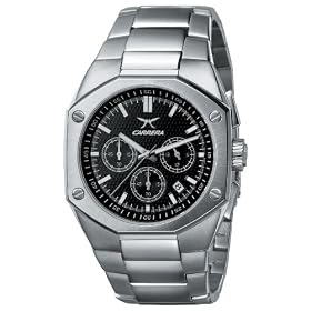 Men's Carrera� Sprint Chronograph Watch Stainless Steel Ban Black Dial